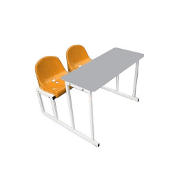 Стол для судьи на 2 места (пластиковое сидение и стол)