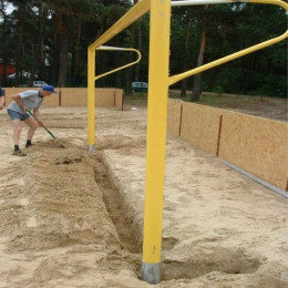 Ворота со стаканами для пляжного футбола 5,5х2,2м d-80мм